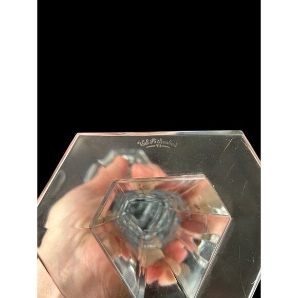 Vintage Val St Lambert Candlesticks VAS70 Pair 9.5 inches Cut Crystal GIFTWARE - Picture 6 of 13